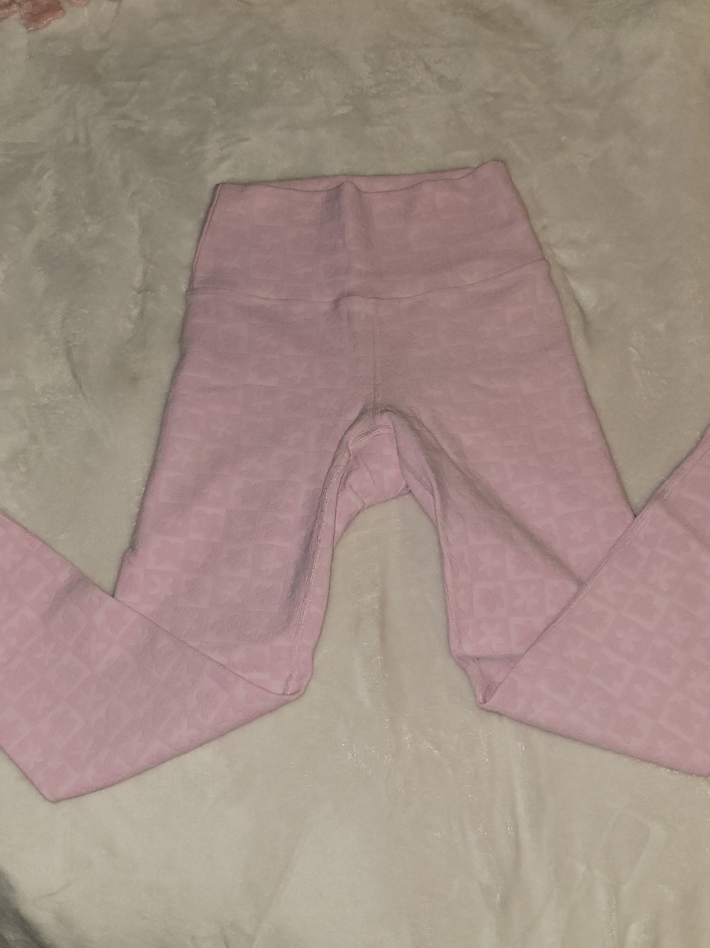 Beach Riot Piper Light Pink High-Waist Textured Leggings